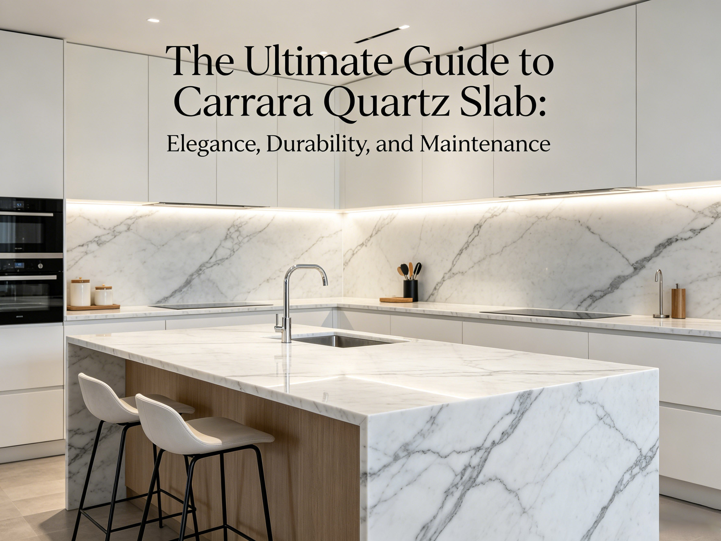 Carrara Quartz Slab The Definitive Guide to White Engineered Stone Surfaces (2)
