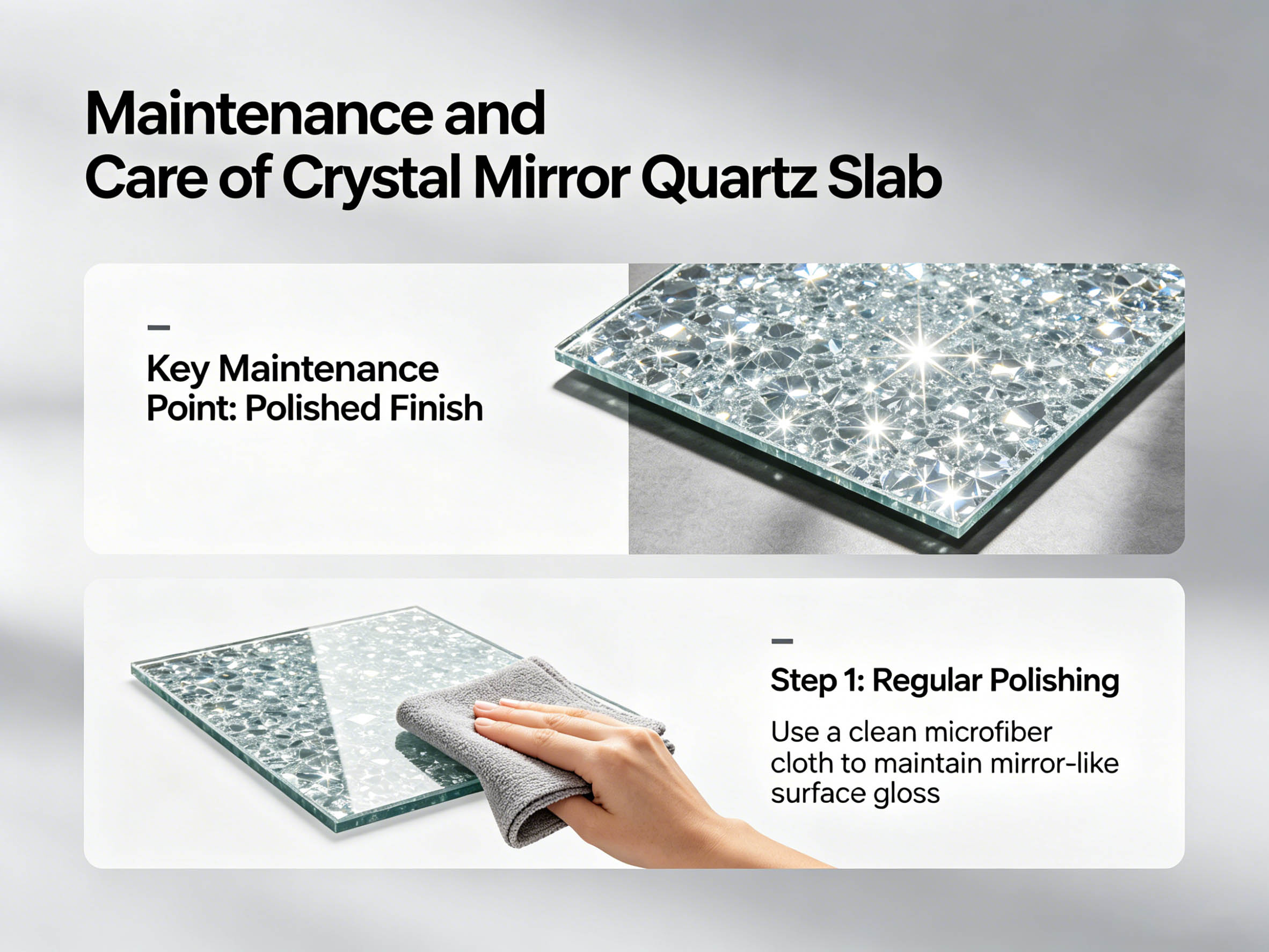 Crystal Mirror Quartz Slab Unique Sparkle Effect for Luxury Homes.(2)